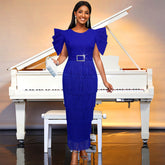 Vestido ajustado de cintura alta para uso informal, para oficina, fiesta, cóctel, talle alto